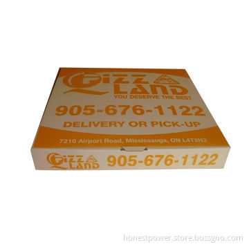 Corrugated Pizza Box/Made of Brown Kraft Paper and E-Flute/Customized Sizes and Designs are Accepted